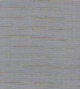 Ribbon Bamboo Blue & Silver Metallic Wallpaper by Antonina Vella