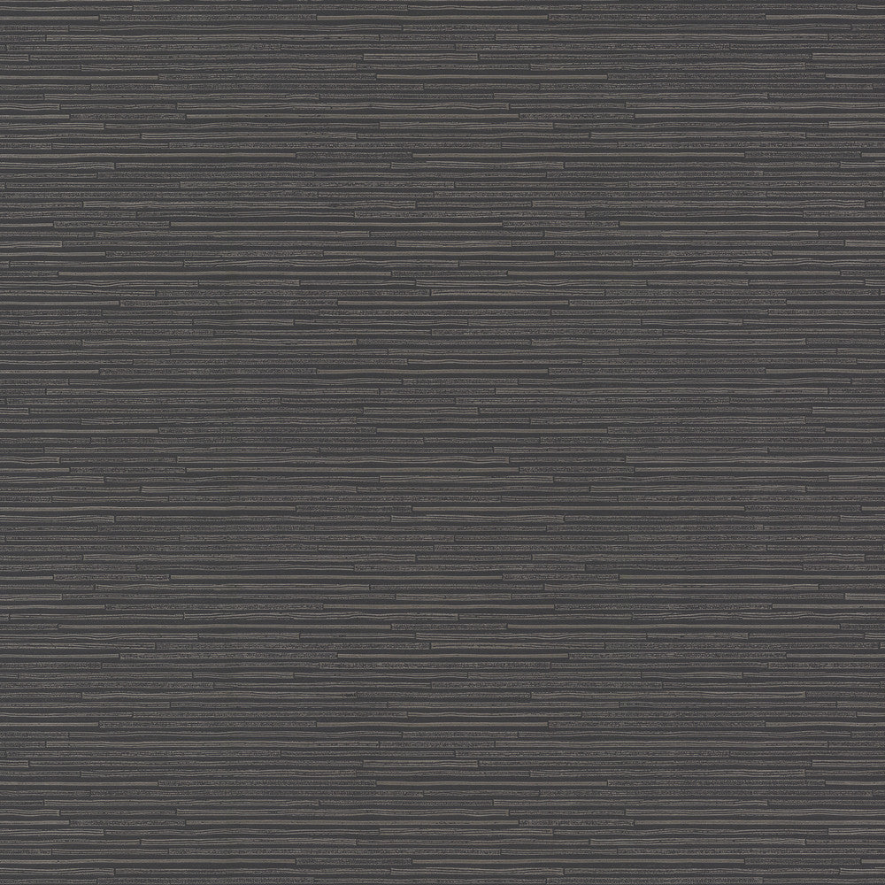 Ribbon Bamboo Black & Silver Metallic Wallpaper by Antonina Vella Antonina Vella Dazzling Dimensions Volume II Covers about 60.8 square feet 27-in by 27-ft long roll Unpasted 10.44 - Fabric Carolina -
