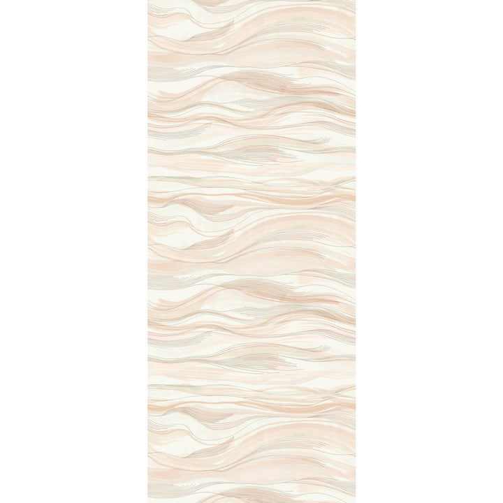 Currents Beige Wall Mural by Antonina Vella Antonina Vella Dazzling Dimensions Volume II Covers 1 panel - measures 4-ft 2-in wide by 10-ft 2-in tall when assembled 50.4-in by 10.2-ft long roll Unpasted 0 - Fabric Carolina -