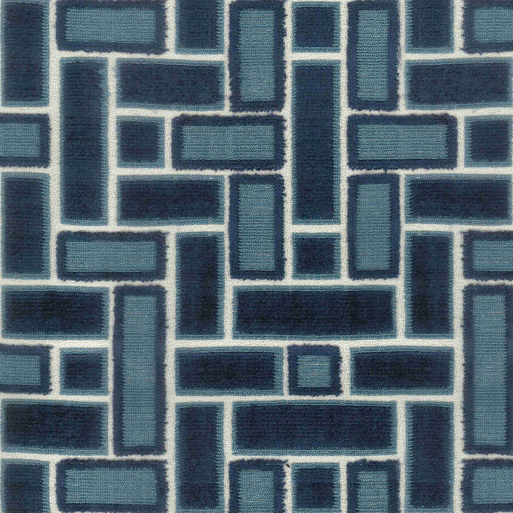 Dean Indigo by Norbar Fabric RITZ 76% VISCOSE 24% POLYESTER INDIA 9 1/4"V 13 1/2"H 54" - Fabric Carolina -