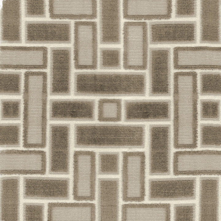 Dean Taupe by Norbar Designer Fabric RITZ 76% VISCOSE 24% POLYESTER INDIA 9 1/4"V 13 1/2"H 54" - Swanky Fabrics -