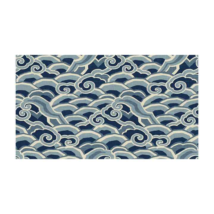 Decowaves Ultramarine by Kravet Basics Fabric SARAH RICHARDSON HARMONY COTTON - 100% China MEDIUM Horizontal: 13.5 and Vertical: 16 54.5 - Fabric Carolina -