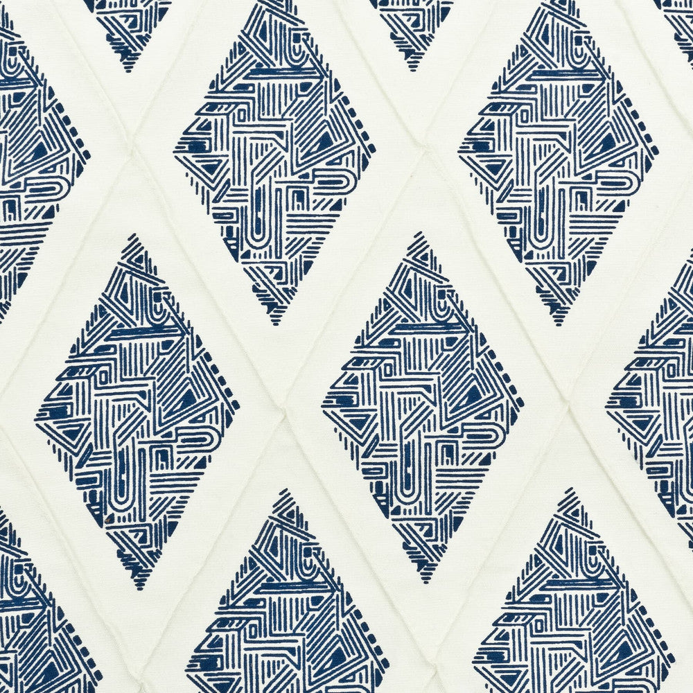 Denton 3 Indigo by Aoc Designer Fabric COLOR MY WINDOW BLUE/NAVY 80%SVI 20%POL INDIA Horizontal: 3.125 and Vertical: 5.875 54 in - Swanky Fabrics -
