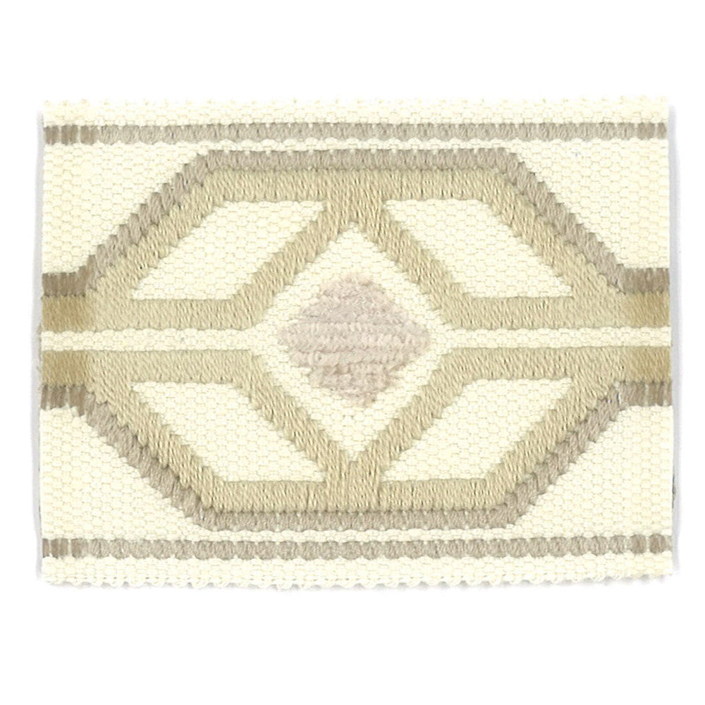 Dermotte 1 Biscuit by Stout Trim TREND ALERT TRIM 56%SVI 35%LIN 9%COT CHINA Horizontal: 3 and Vertical: 0 2.13 in - Fabric Carolina -