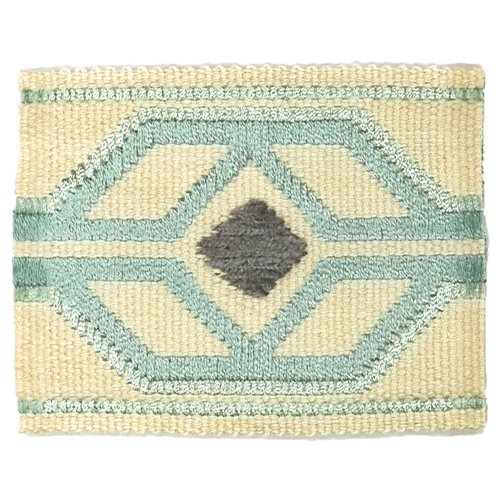 Dermotte 5 Glacier by Stout Trim TREND ALERT TRIM 56%SVI 35%LIN 9%COT CHINA Horizontal: 3 and Vertical: 0 2.13 in - Fabric Carolina -