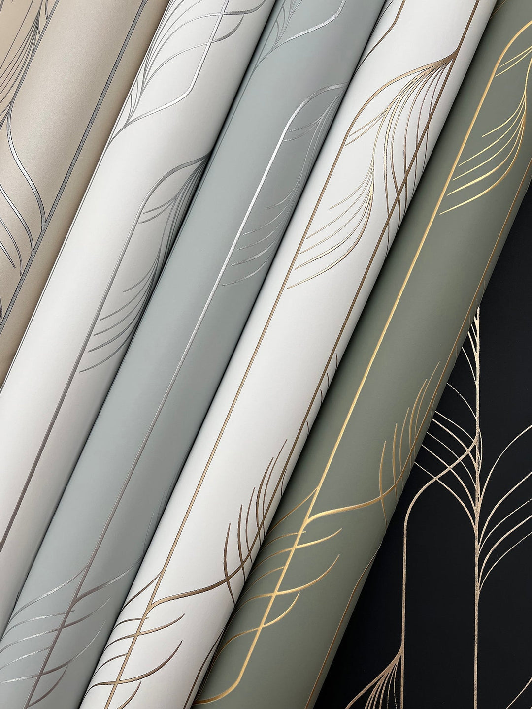 Elemental Thread Blue & Silver Wallpaper by Candice Olson Designer
