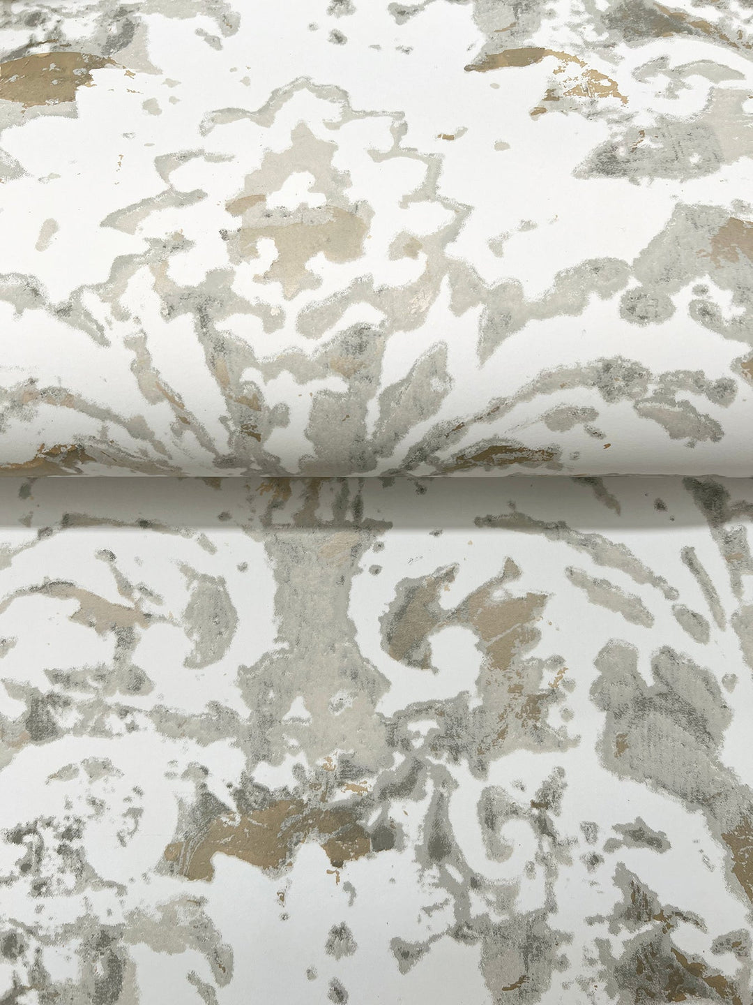 Velvet Crush Damask Soft Neutral & Pearl Wallpaper by Candice Olson Designer