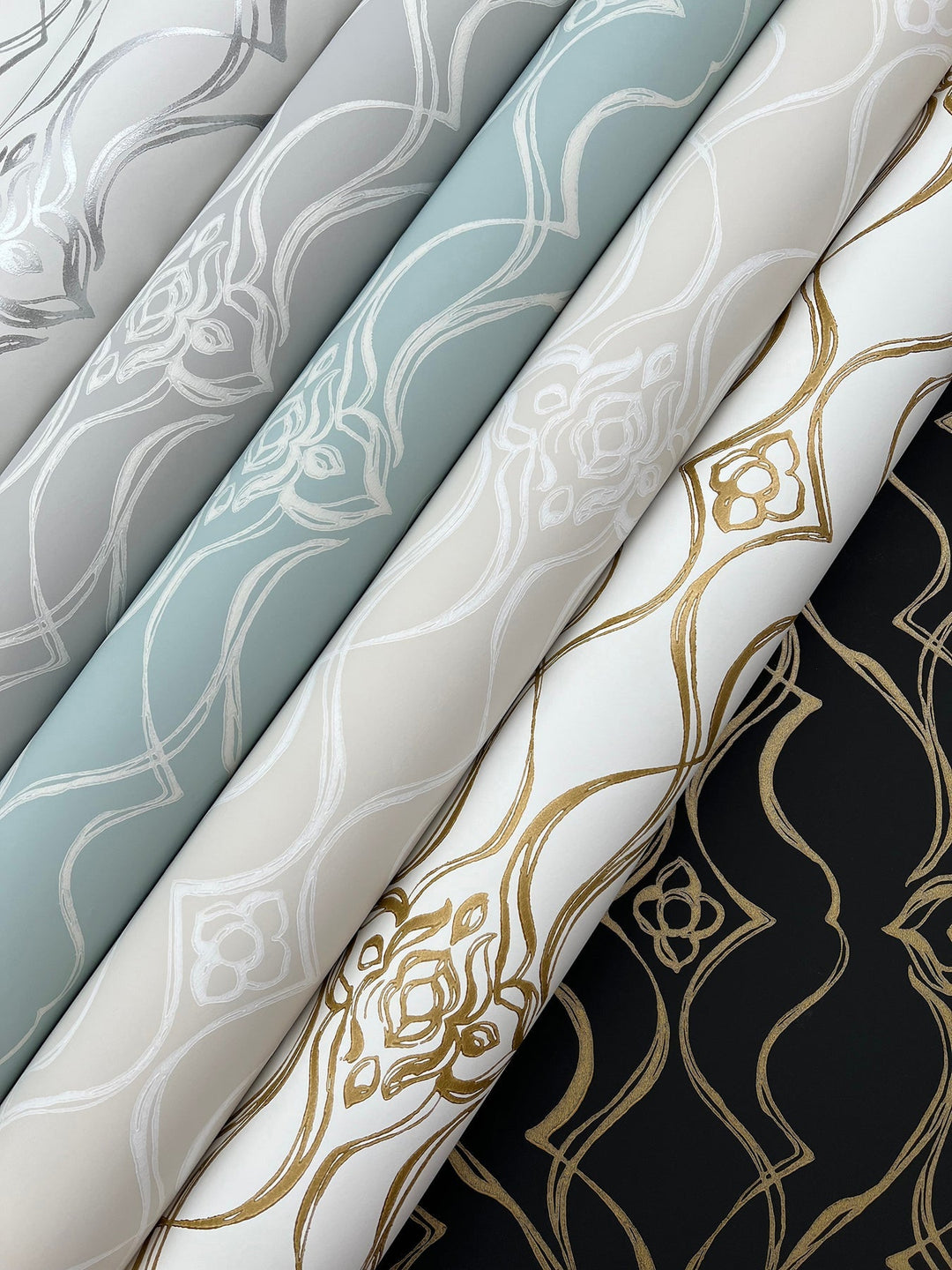 Pirouette Black & Gold Wallpaper by Candice Olson Designer