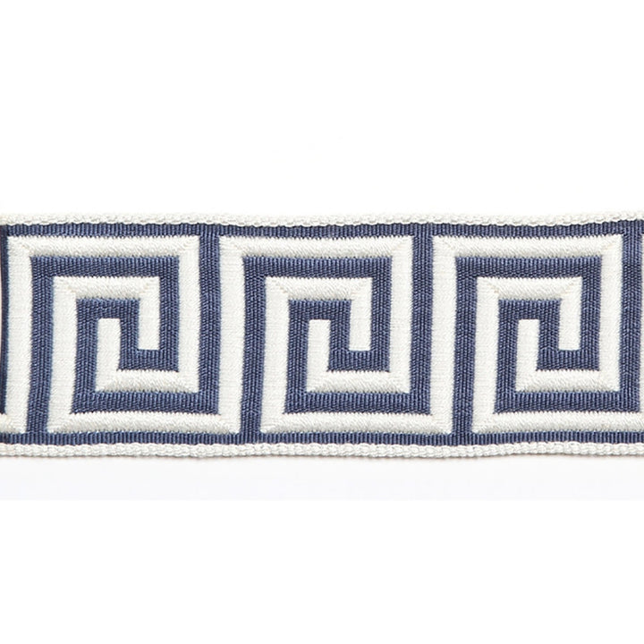 Hellenic Key Jacquard Tape Denim by Europatex Fabric Hellenic 62% Fibranne, 38% Rayon 2.00 inches - Fabric Carolina -