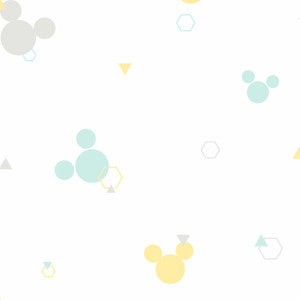 Disney Minnie Mouse Dots Green & Yellow Wallpaper by York Wallcoverings