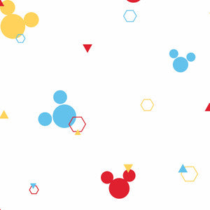Disney Minnie Mouse Dots Blue & Yellow Wallpaper by York Wallcoverings