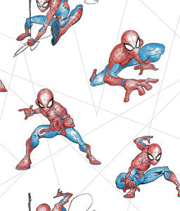 Spider-Man Fracture Blue & Grey Wallpaper by York Wallcoverings
