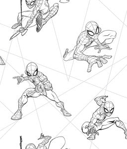 Spider-Man Fracture Black & Grey Wallpaper by York Wallcoverings
