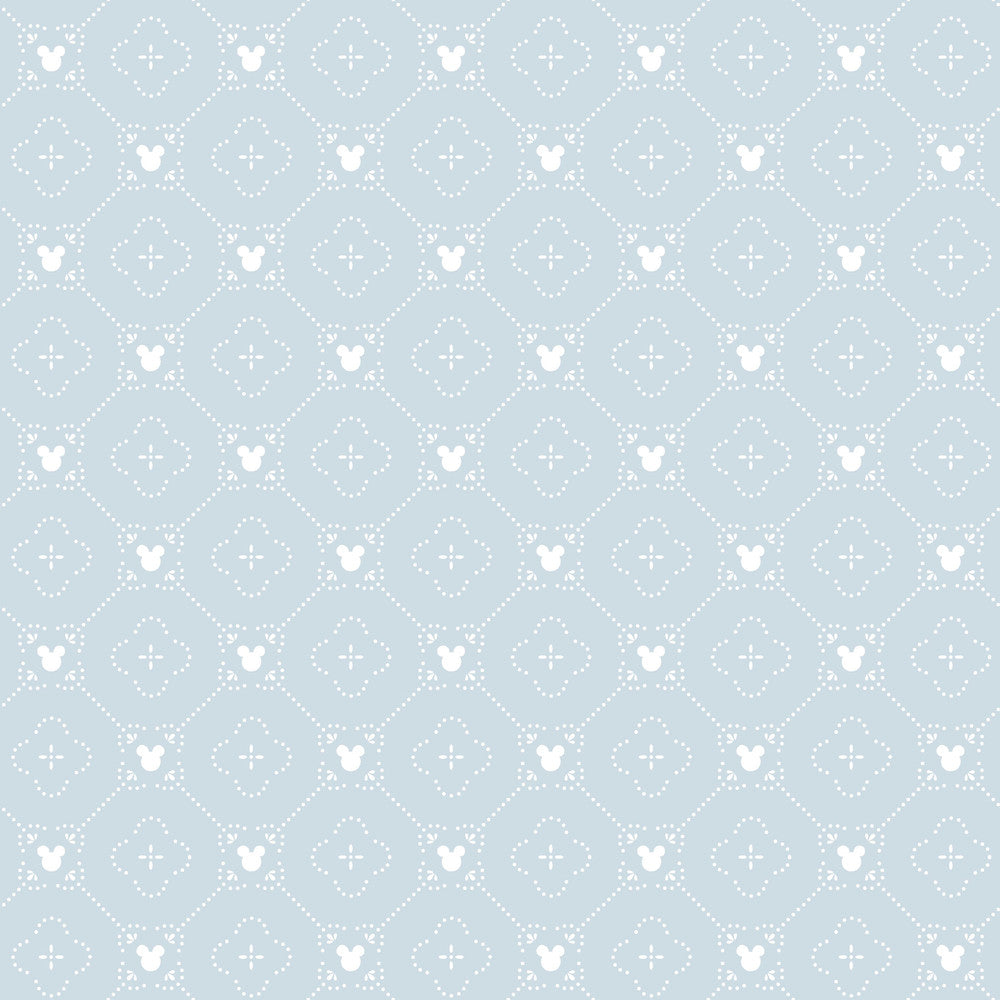 Disney Mickey Mouse Argyle Blue Wallpaper by York Wallcoverings Disney Kids Vol. 4 Covers about 56.4 square feet 20.5-in by 33-ft long roll Unpasted 20.5 - Fabric Carolina -