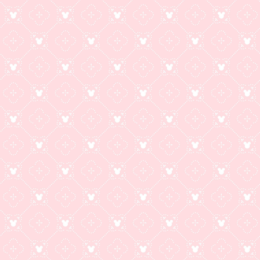 Disney Mickey Mouse Argyle Pink Wallpaper by York Wallcoverings Disney Kids Vol. 4 Covers about 56.4 square feet 20.5-in by 33-ft long roll Unpasted 20.5 - Fabric Carolina -