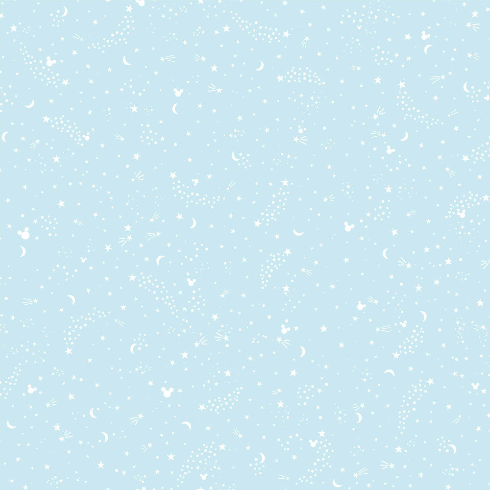 Disney Mickey Mouse Star Teal Wallpaper by York Wallcoverings Disney Kids Vol. 4 Covers about 56.4 square feet 20.5-in by 33-ft long roll Unpasted 20.5 - Fabric Carolina -