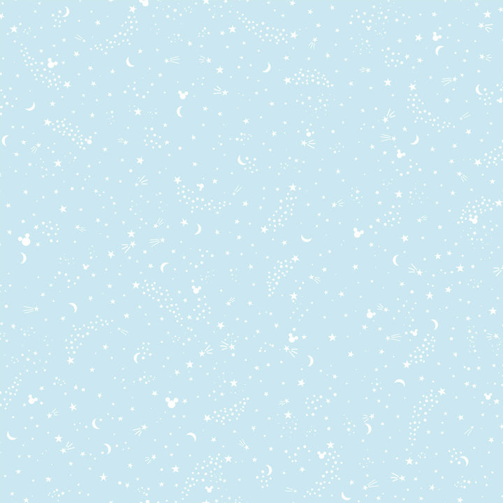 Disney Mickey Mouse Star Teal Wallpaper by York Wallcoverings Disney Kids Vol. 4 Covers about 56.4 square feet 20.5-in by 33-ft long roll Unpasted 20.5 - Fabric Carolina -