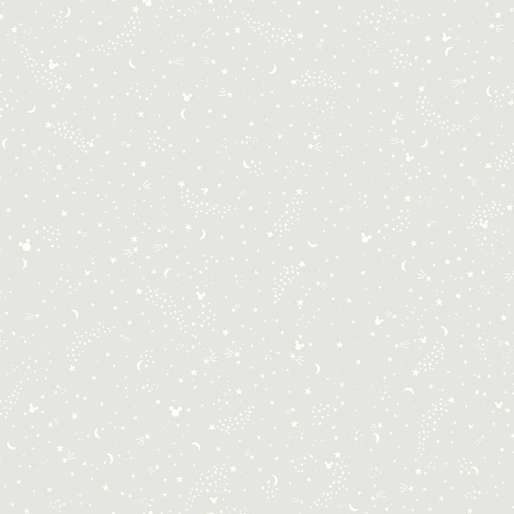 Disney Mickey Mouse Star Grey Wallpaper by York Wallcoverings Disney Kids Vol. 4 Covers about 56.4 square feet 20.5-in by 33-ft long roll Unpasted 20.5 - Fabric Carolina -