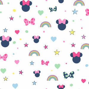 Disney Minnie Mouse Rainbow Pink Wallpaper by York Wallcoverings