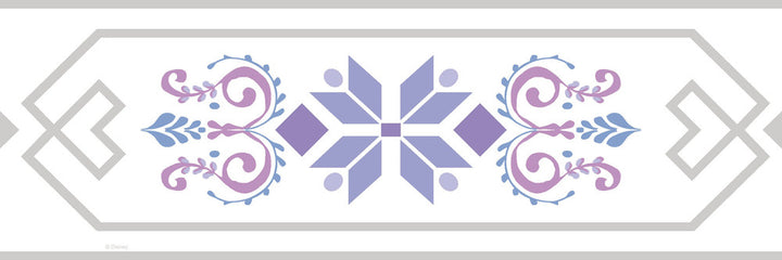 Disney Frozen 2 Elsa's Door Purple Border by York Wallcoverings Disney Kids Vol. 4 Covers about 4.5 square feet 6-in by 9-ft long roll Unpasted 18 - Fabric Carolina -