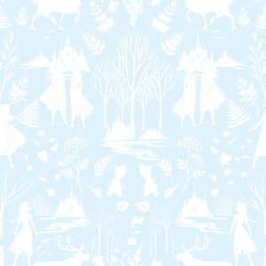 Disney Frozen 2 Nordic Green & Glitter Wallpaper by York Wallcoverings