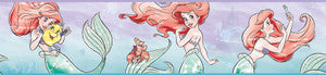 Disney The Little Mermaid Ariel & Friends Purple & Red Border by York Wallcoverings