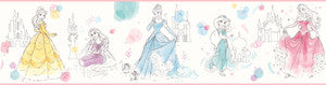 Disney Princess Pretty Elegant Blue & Green Border by York Wallcoverings