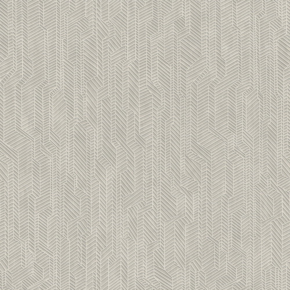 Grey & Grey Metropolis Geometric Wallpaper by York Wallcoverings Dimensional Artistry Covers about 56.4 square feet 20.5-in by 33-ft long roll Prepasted 20.5 - Fabric Carolina -