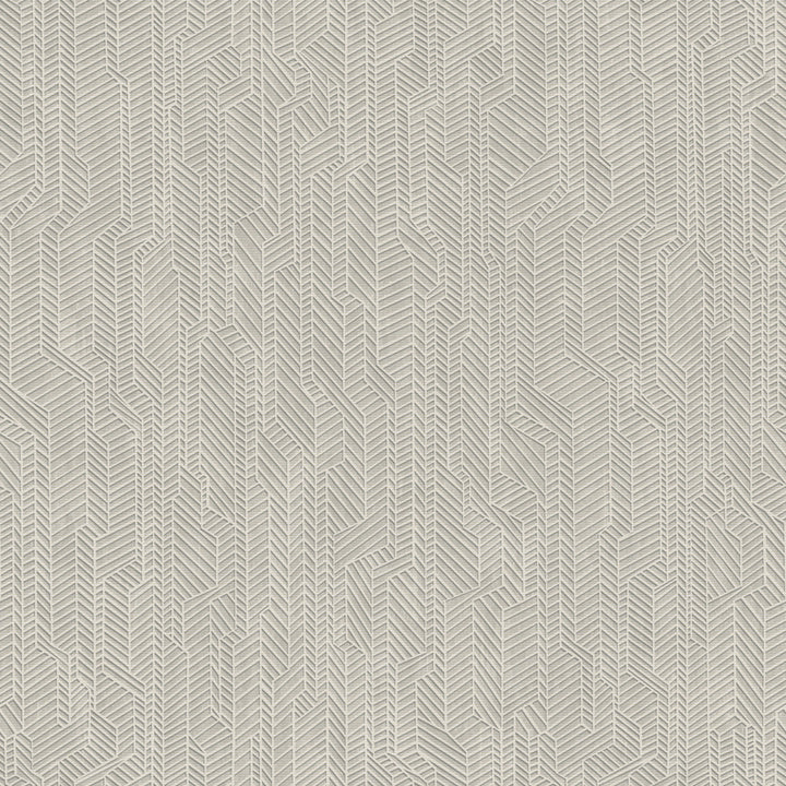 Grey & Grey Metropolis Geometric Wallpaper by York Wallcoverings Dimensional Artistry Covers about 56.4 square feet 20.5-in by 33-ft long roll Prepasted 20.5 - Fabric Carolina -