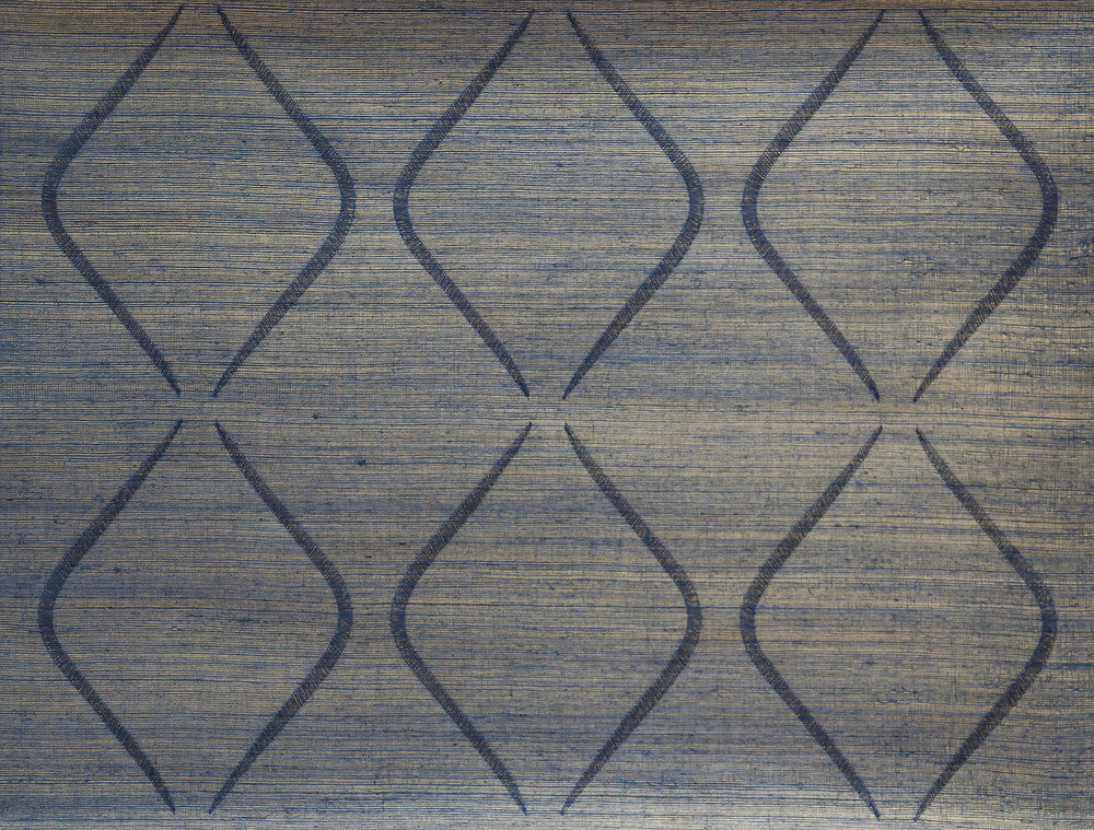 Marquise Indigo Wallpaper by Candice Olson Candice Olson Natural Splendor Covers about 72 square feet 36-in by 24-ft long roll Unpasted 11.8 - Fabric Carolina -