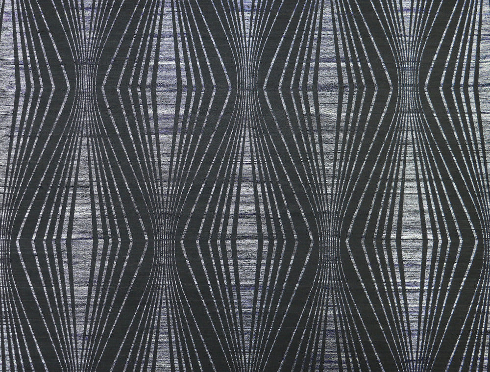 Radiant Silver & Black Wallpaper by Candice Olson Candice Olson Natural Splendor Covers about 72 square feet 36-in by 24-ft long roll Unpasted 25.25 - Fabric Carolina -