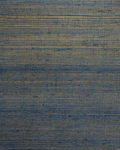 Plain Sisal Indigo & Gold Wallpaper by Candice Olson