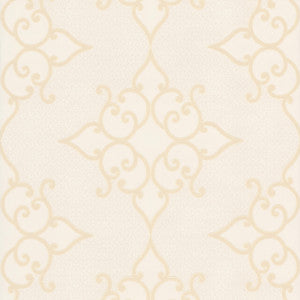 Sebastian Cream Crepe Moroccan Medallion Wallpaper by Decorline