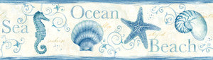 Island Bay Blue Seashells Wallpaper by Chesapeake