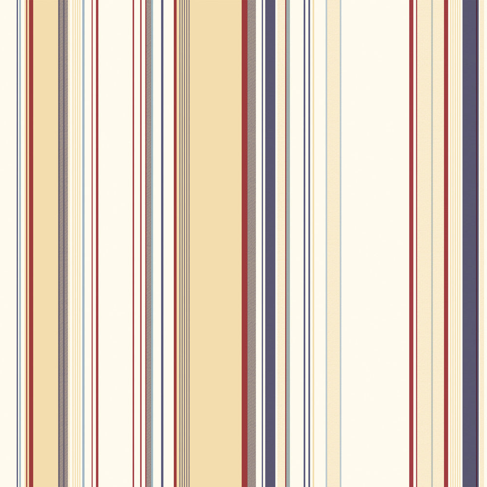 Lookout Navy Stripe Wallpaper by Chesapeake Sand Dollar Covers about 56.4 square feet 20.5-in by 33-ft long roll Prepasted 0 - Fabric Carolina -