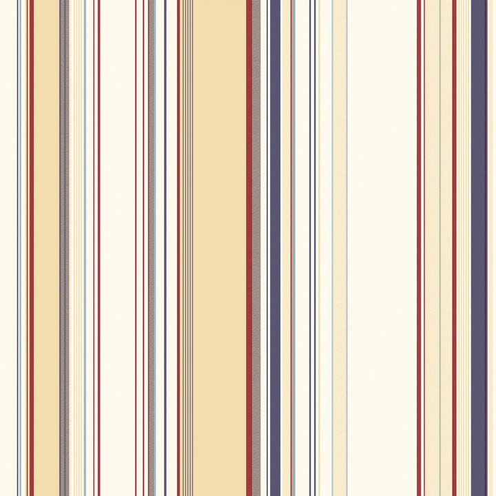 Lookout Navy Stripe Wallpaper by Chesapeake Sand Dollar Covers about 56.4 square feet 20.5-in by 33-ft long roll Prepasted 0 - Fabric Carolina -