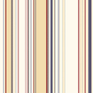 Lookout Navy Stripe Wallpaper by Chesapeake