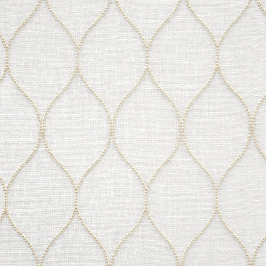 Derby # 407 Cornsilk by Maxwell Fabric Sheer Threads 100% POLYESTER TURKEY V-6.5" H-3.1" 118" EMB. WIDTH 106" - Fabric Carolina -
