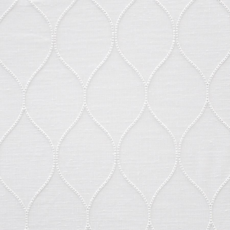Derby # 436 Coconut by Maxwell Fabric Sheer Threads 100% POLYESTER TURKEY V-6.5" H-3.1" 118" EMB. WIDTH 106" - Fabric Carolina -