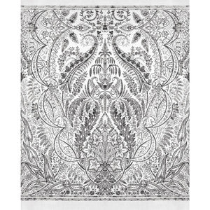 Jaipur Paisley Damas Black Wall Mural by York Wallcoverings