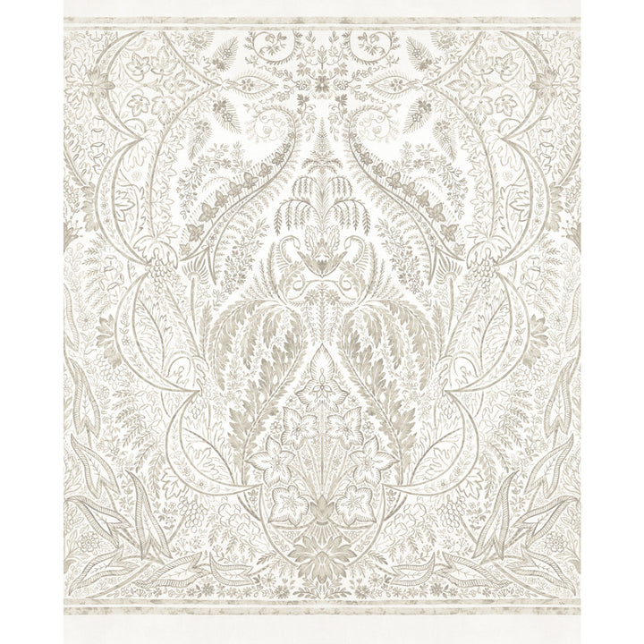 Jaipur Paisley Damas Wall Mural by York Wallcoverings Damask Resource Library Measures 9-ft wide by 12-ft tall when assembled Washable and strippable Prepasted 0 - Fabric Carolina -