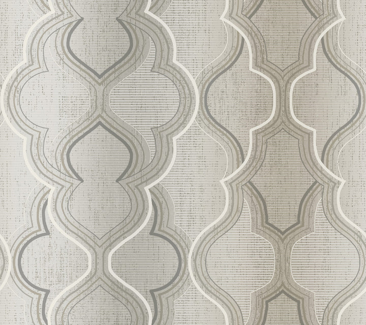 Ombre Damask Neutral Wallpaper by York Wallcoverings Damask Resource Library Covers about 60.8 square feet 27-in by 27-ft long roll Prepasted 24 - Fabric Carolina -