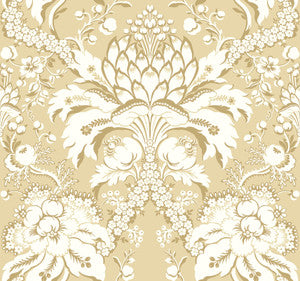 French Artichoke Dam Yellow Wallpaper by York Wallcoverings