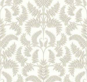 Royal Fern Damask Beige Wallpaper by Inspired by Color