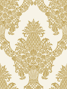 Pineapple Plantation Gold Wallpaper by York Wallcoverings