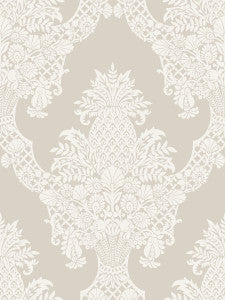 Pineapple Plantation Taupe Wallpaper by York Wallcoverings