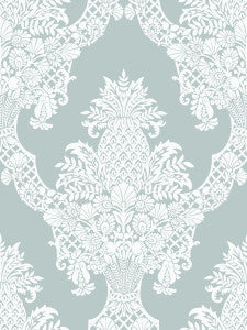 Pineapple Plantation Blue Wallpaper by York Wallcoverings