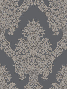 Pineapple Plantation Grey Wallpaper by York Wallcoverings