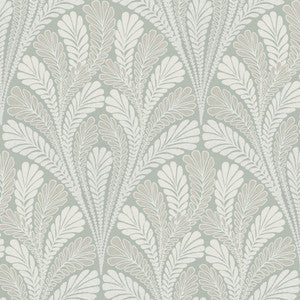 Shell Damask Green Wallpaper by York Wallcoverings