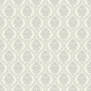Petite Ogee Taupe Wallpaper by York Wallcoverings